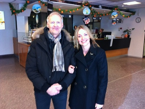 Lennart R Svensson och Sofia har precis improviserat och föreläst för personalen på Birka Cruises